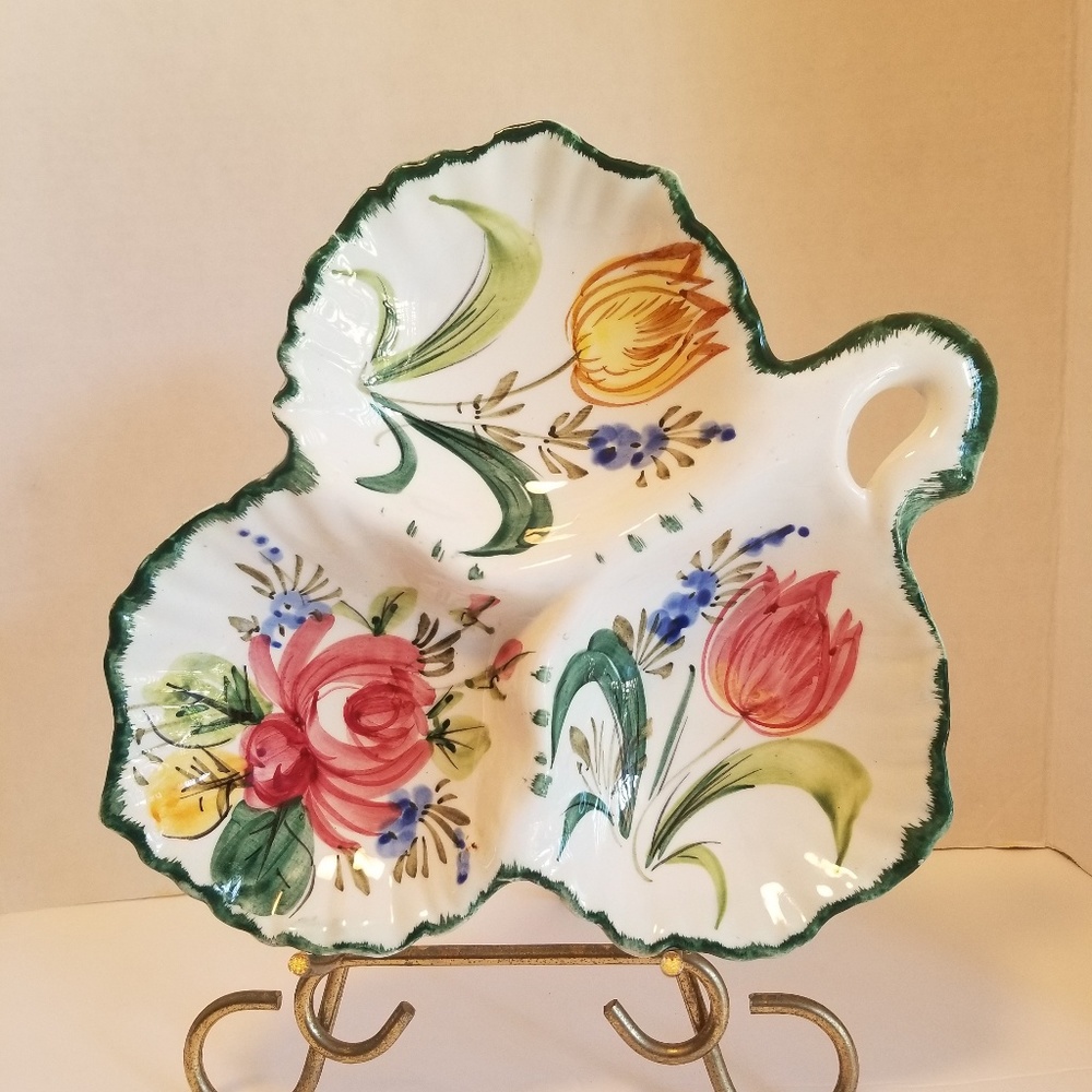Vintage Italian,  Decorative Tray Pottery,  decor